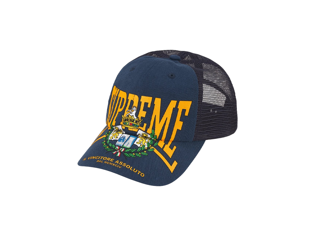 Supreme Crest Mesh Back 6-Panel Navy-Supreme-pikastore.cz