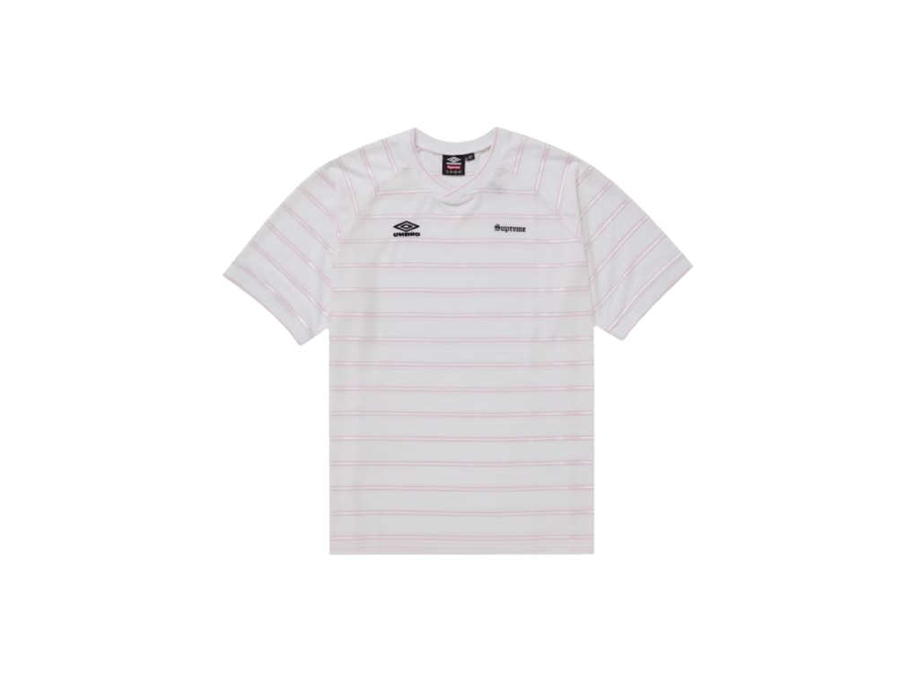 Supreme Umbro Stripe Soccer Jersey White
