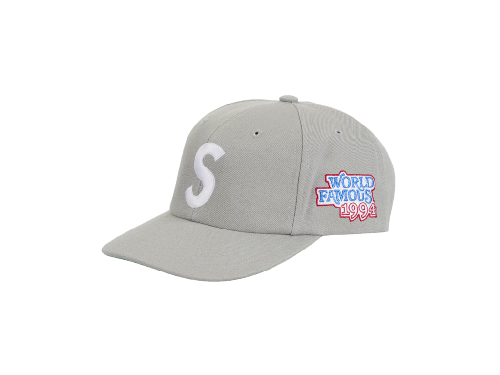 Supreme World Famous S Logo 6-Panel Grey-Supreme-pikastore.cz