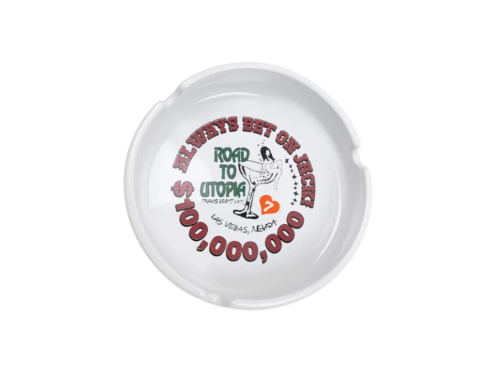 Travis Scott Road to Utopia Las Vegas Ashtray White – oblečení, bílá