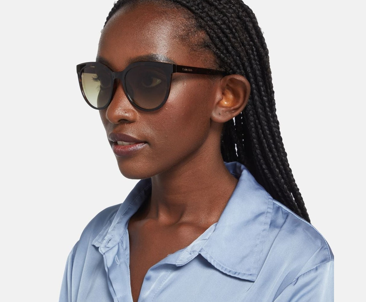 Calvin Klein Sunglasses Dark Brown – glasögon – foto 4 av 4