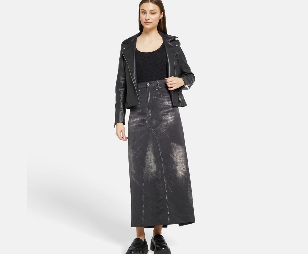 Calvin Klein Denim skirt Black – fotka 5 z 5