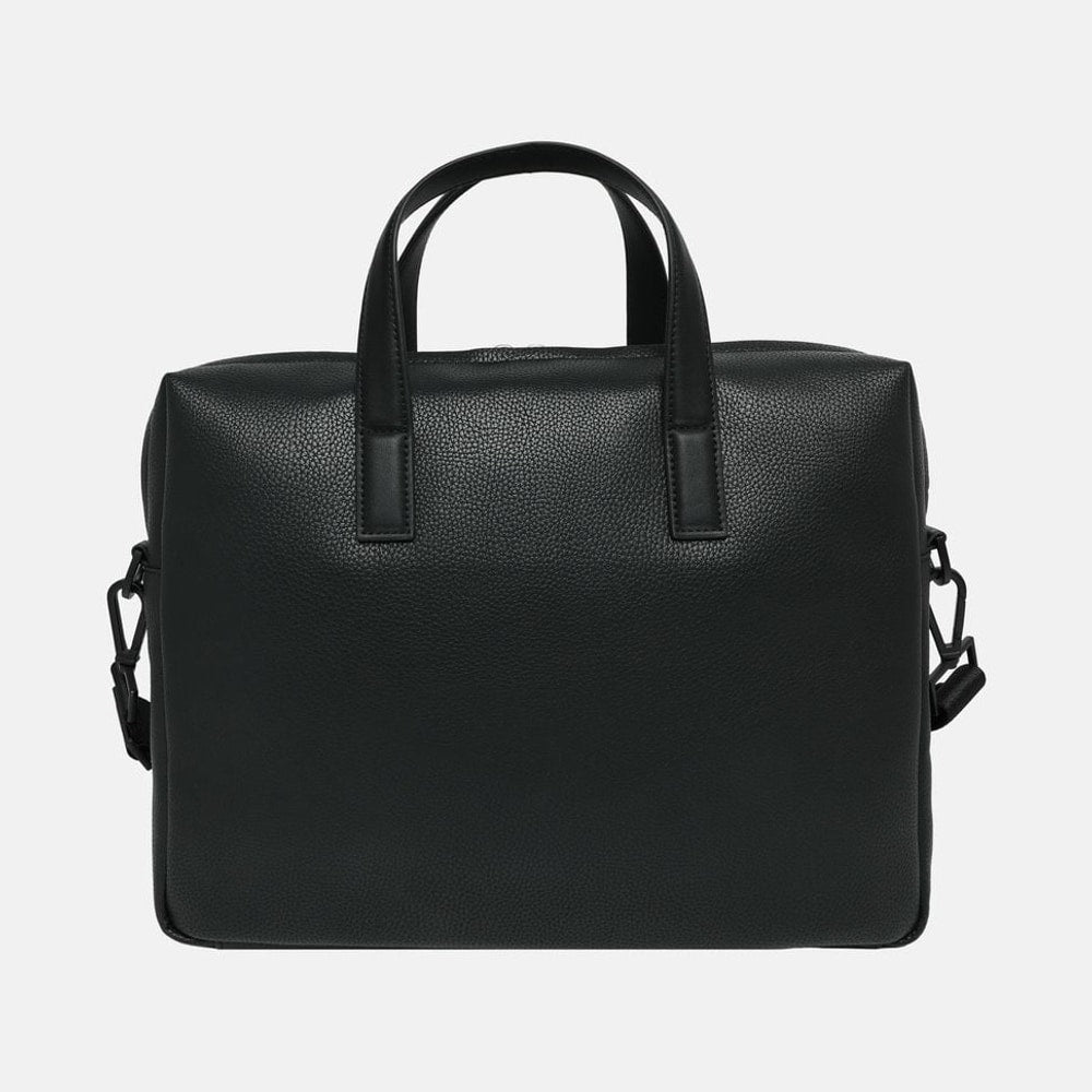 Calvin Klein Leather business bag Black – taška – fotka 4 z 5