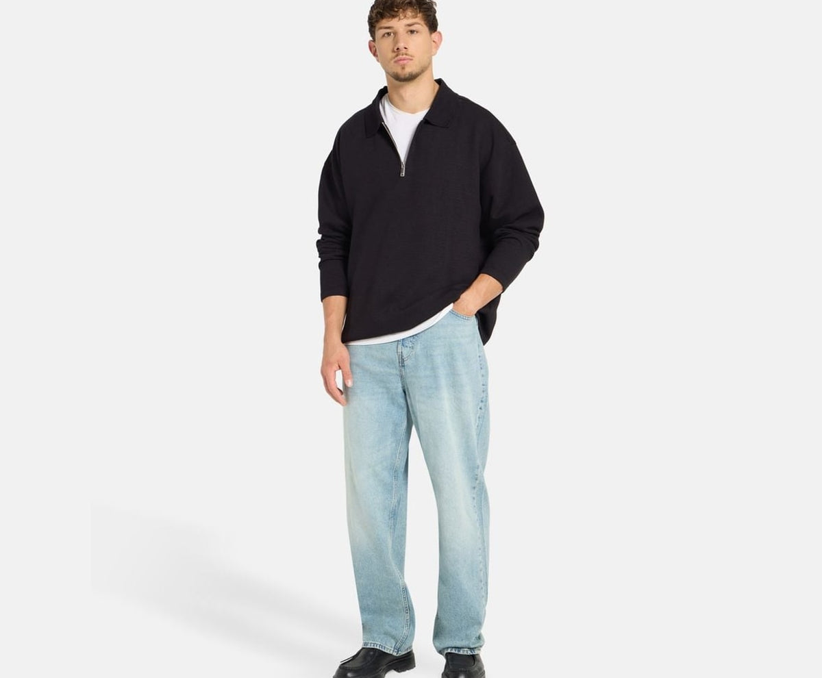 Calvin Klein Long-sleeved polo shirt Black – t-paita – kuva 5/5