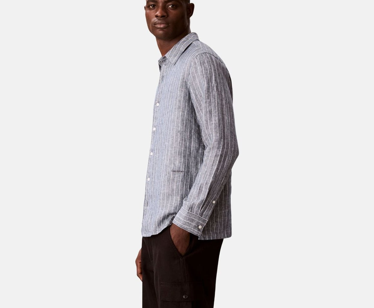 Calvin Klein Linen shirt Blue – îmbrăcăminte – fotografia 5 din 6