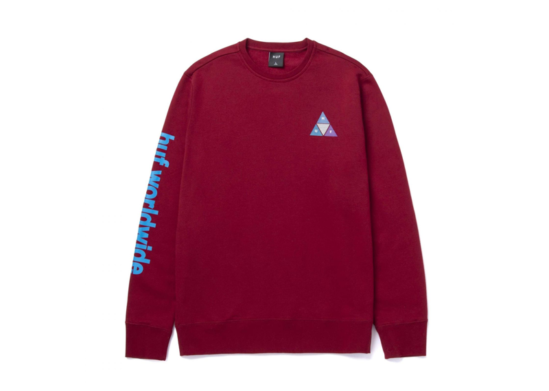 HUF Prism Triple Triangle Crewneck Bloodstone