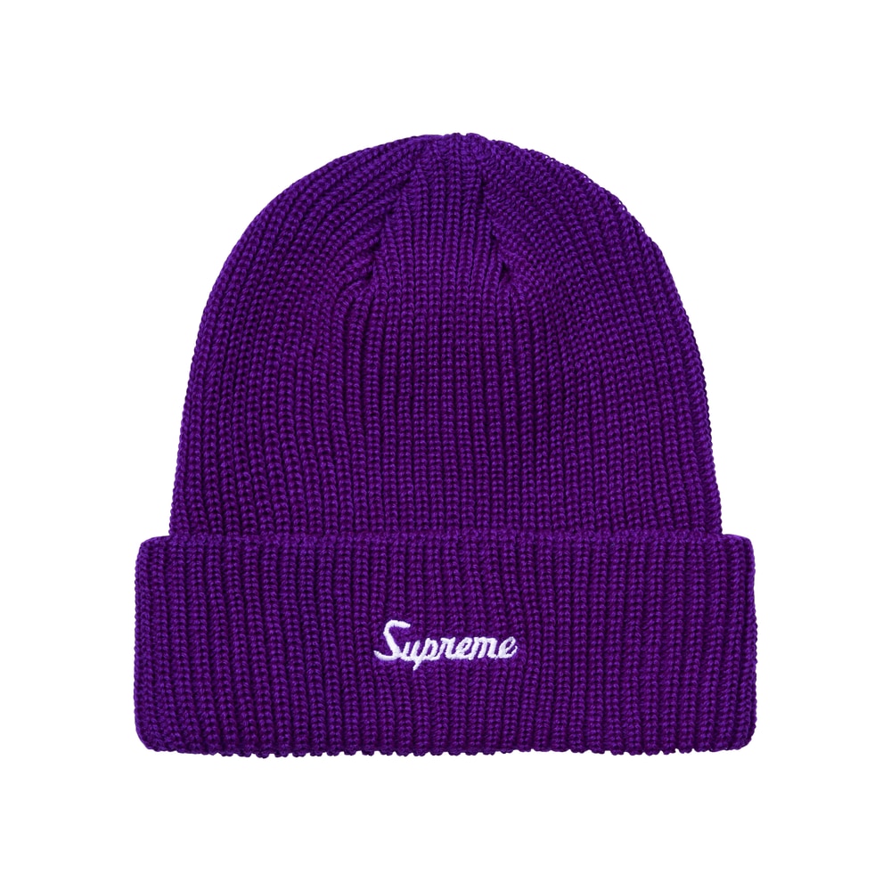 Supreme Loose Gauge Beanie Purple – mössa