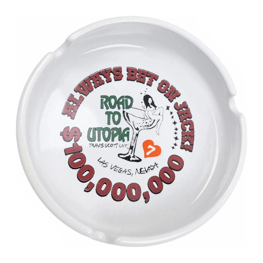 Travis Scott Road to Utopia Las Vegas Ashtray White – bílá