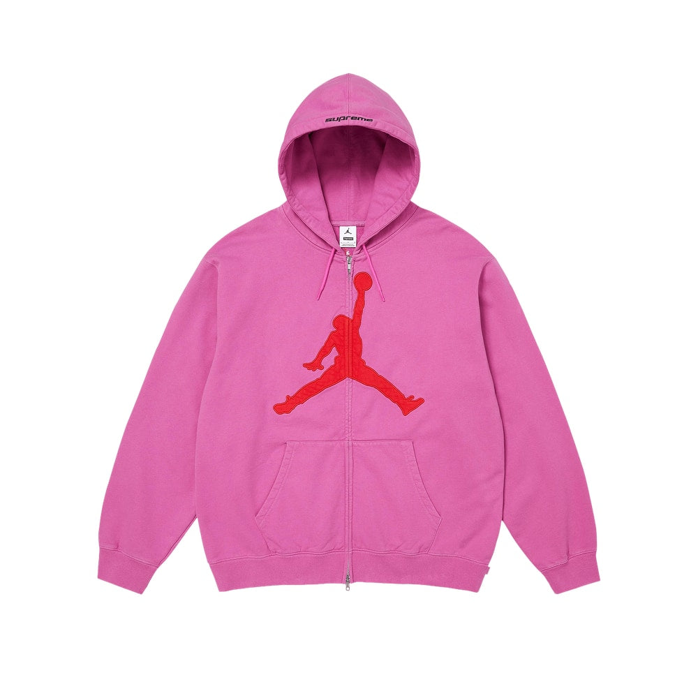 Supreme x Jordan Zip Up Hooded Sweatshirt Pink – mikina