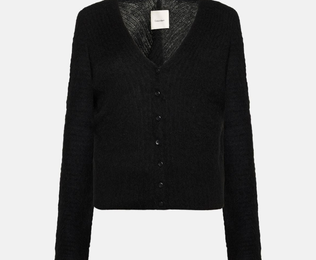 Calvin Klein Wool-blend cardigan Black – Bekleidung, schwarz