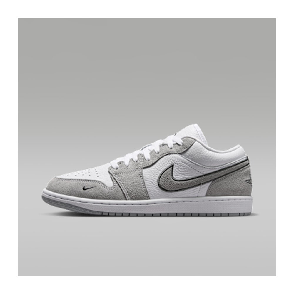 Air Jordan 1 Low SE Bílá Iron Grey Wolf Grey – tenisky, šedá