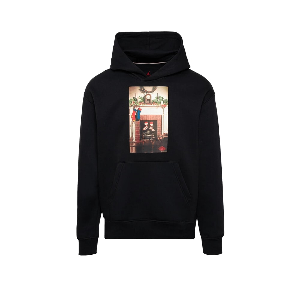 Air Jordan Jumpman Chimney Fleece Pullover Hoodie Black/Gym Red – mikina, černá
