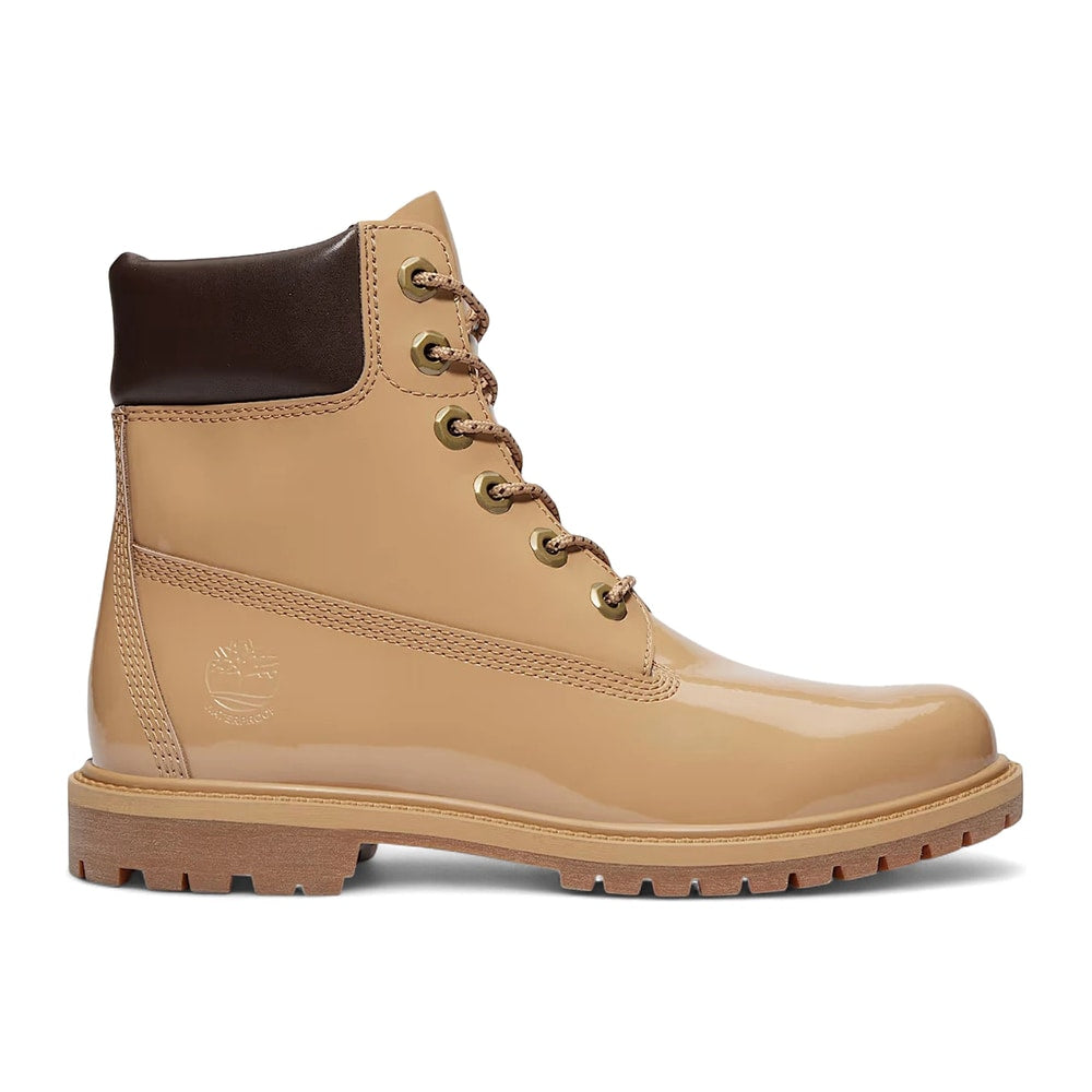 Timberland 6" Premium Waterproof Boot Patent Light Brown (Women's) – boty, béžová