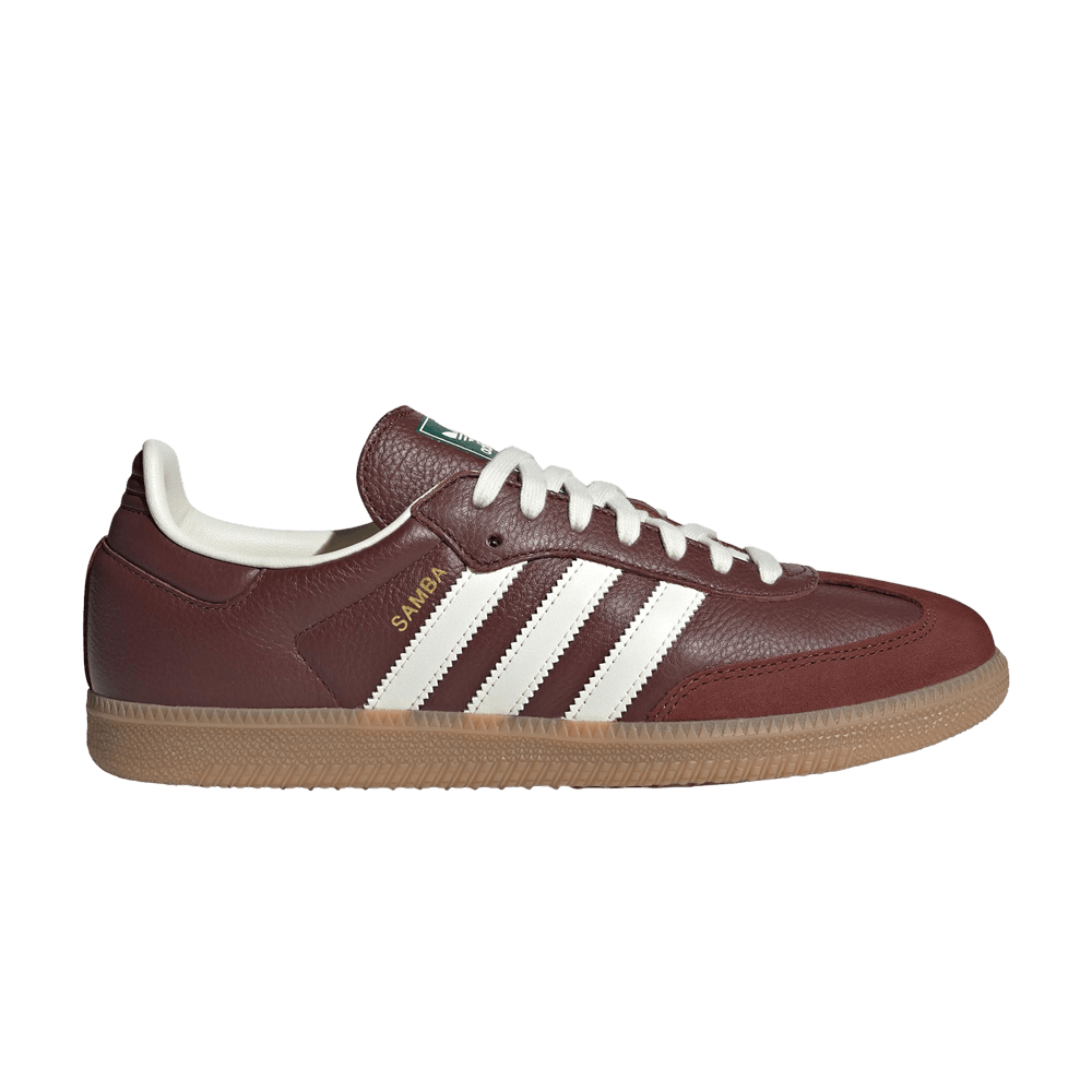 adidas Samba OG Fox Brown Off White Gum – tenisky, červená