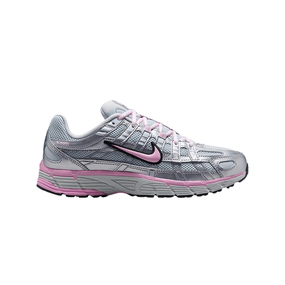 Nike Wmns P-6000 Pure Platinum Metallic Silver Black Pink – tenisky, šedá