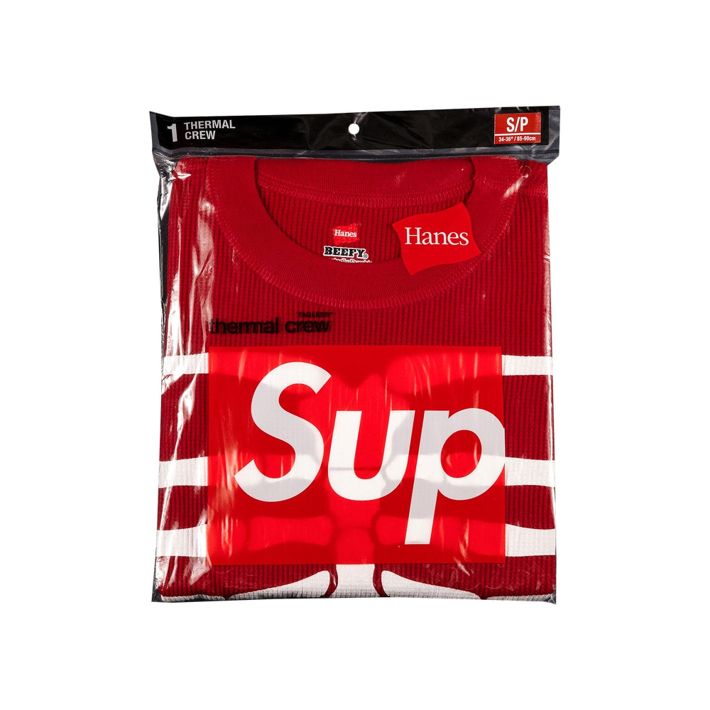 Supreme x Hanes Bones Thermal Crew (1 Pack) Red – îmbrăcăminte