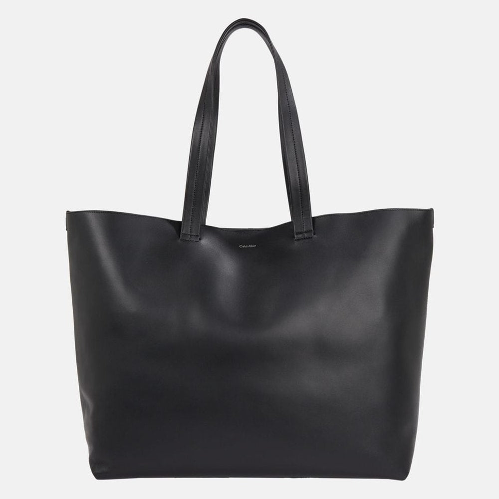 Calvin Klein Leather tote bag Black – taška, černá