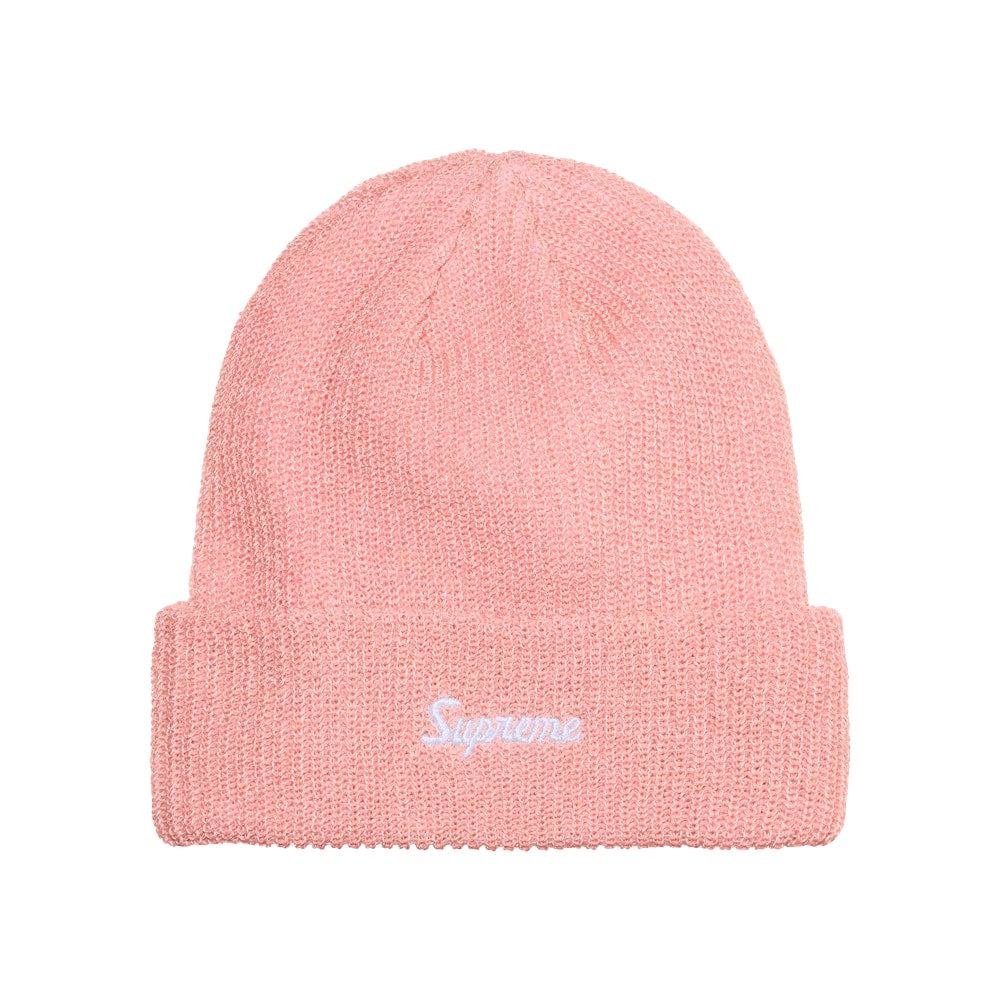Supreme Loose Gauge Beanie Pink Reflective – cappello