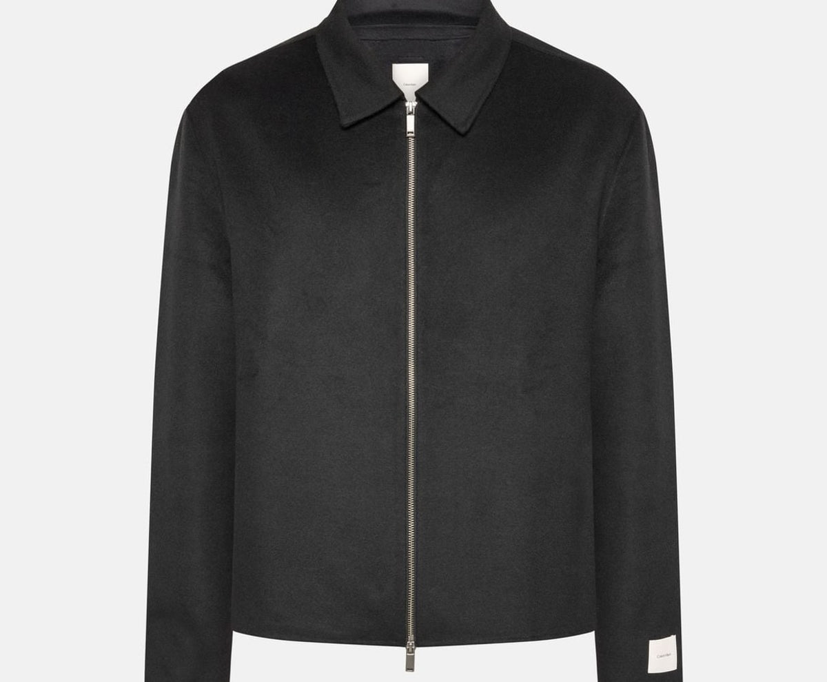 Calvin Klein Wool-blend jacket Black – veste, noir
