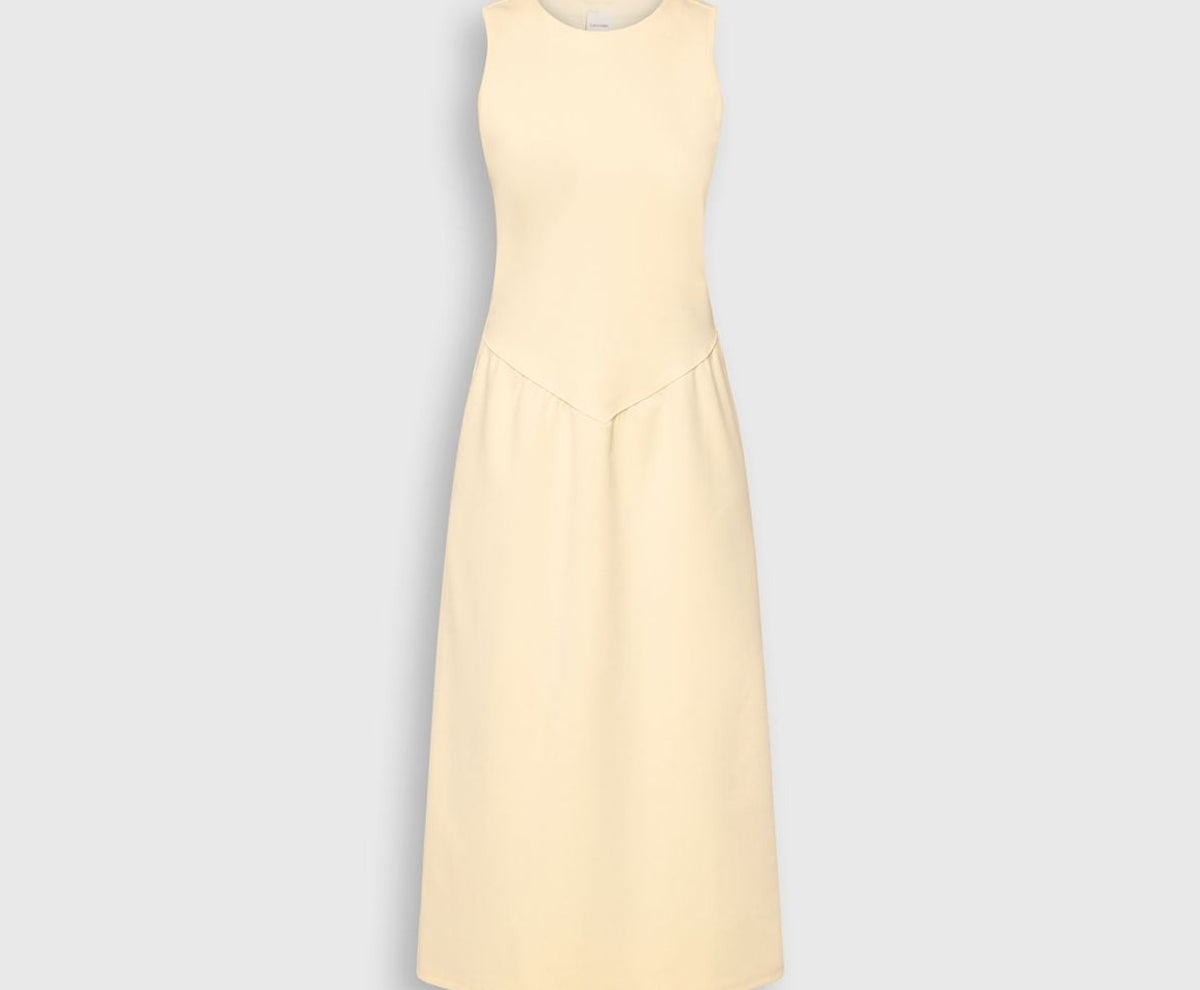 Calvin Klein Midi dress Light Yellow – tøj