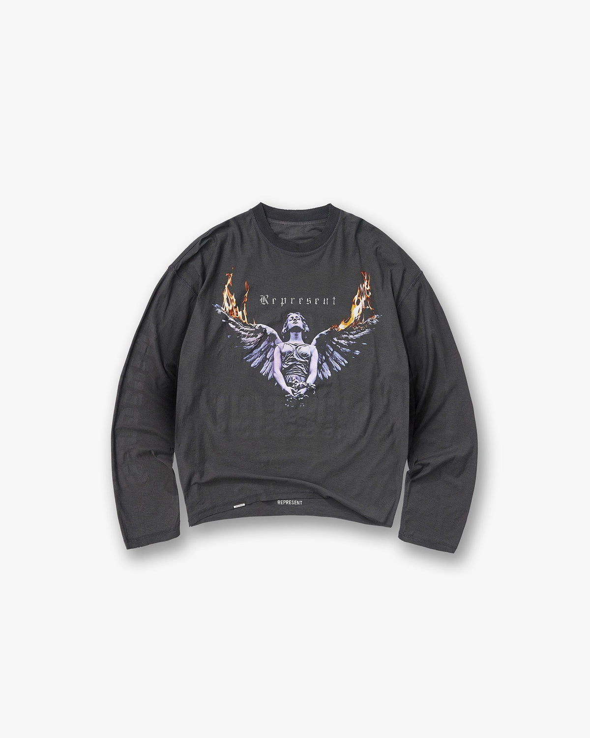 Represent Reversible Living Legacy Tour Long Sleeve T-Shirt Sun Fade Grey