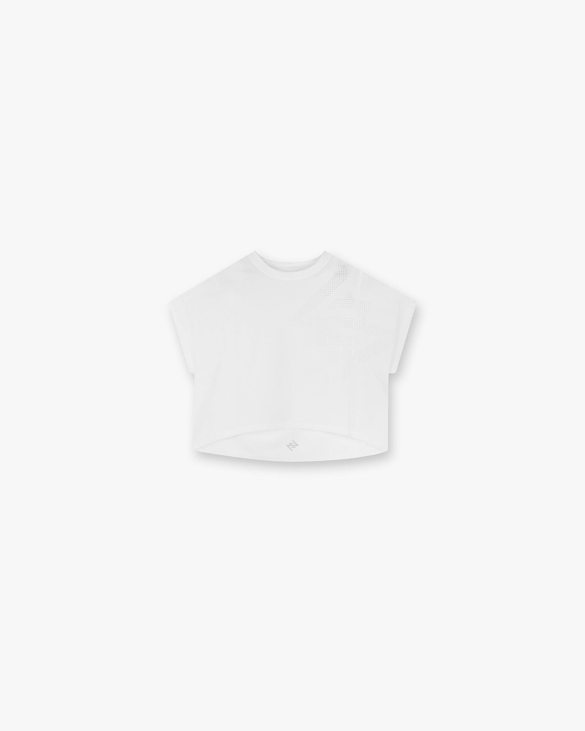 Represent 247 Perforated Cropped Training T-Shirt White
