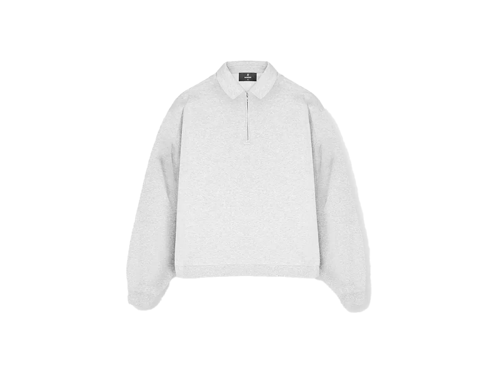 Represent Initial Boxy Quarter Zip Ice Grey Marl