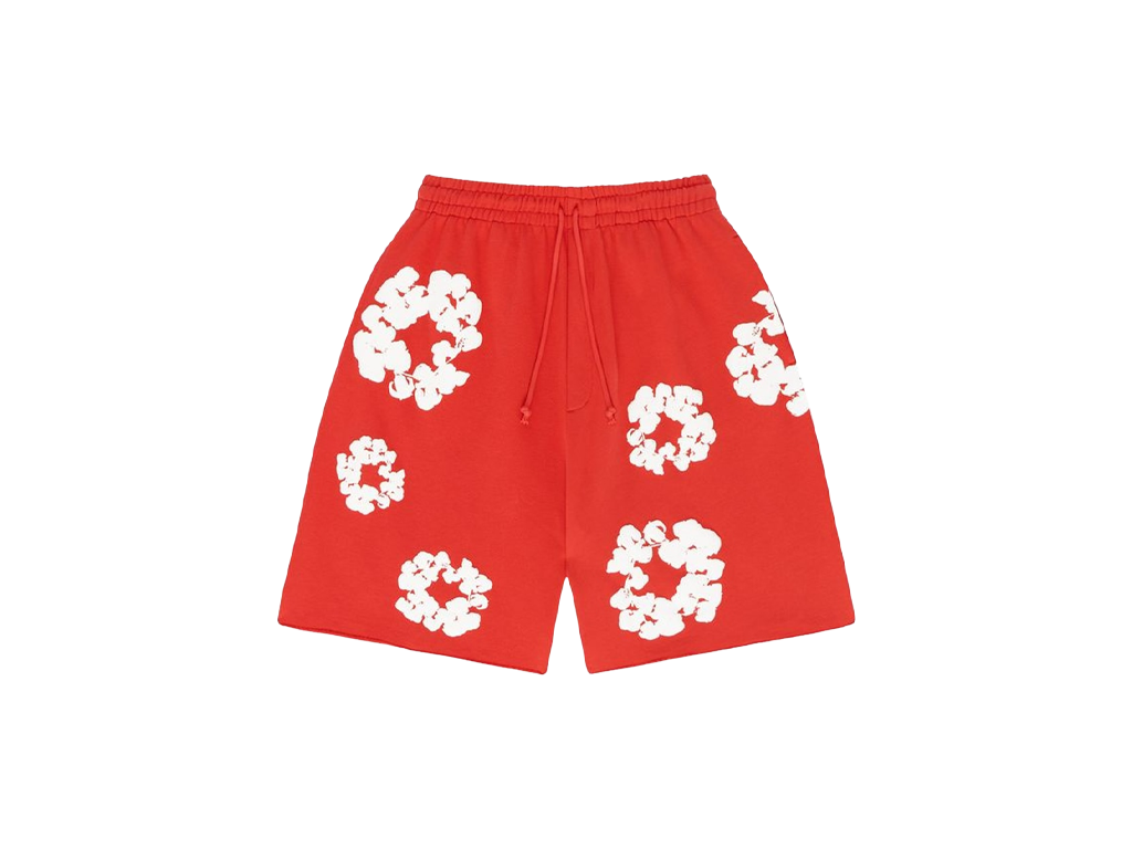 Denim Tears The Cotton Wreath Shorts Red