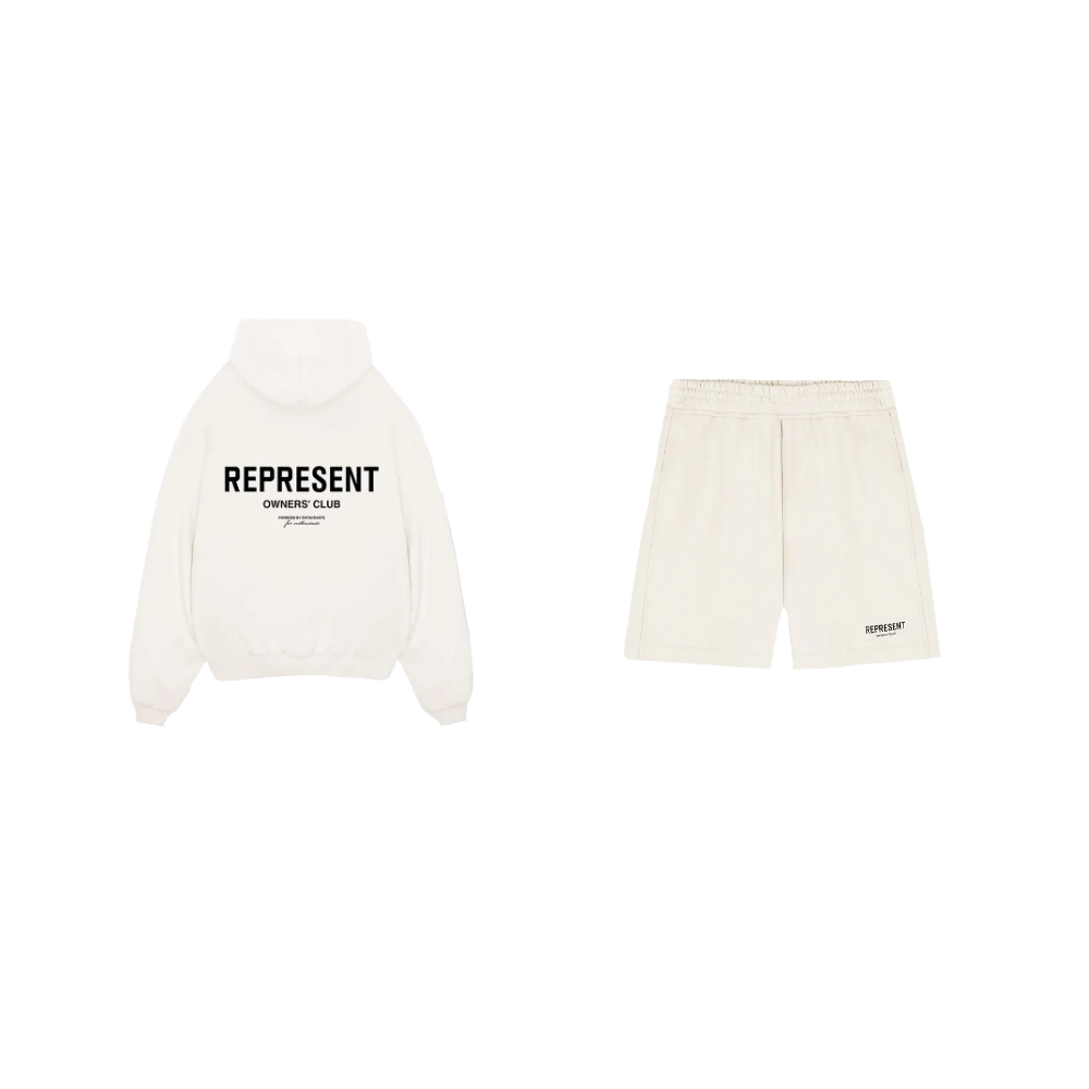 pikastore.cz - Represent Owners Club Hoodie Flat White + Owners Club Shorts Flat White SET-Bundle-pikastore.cz-pikastore.cz