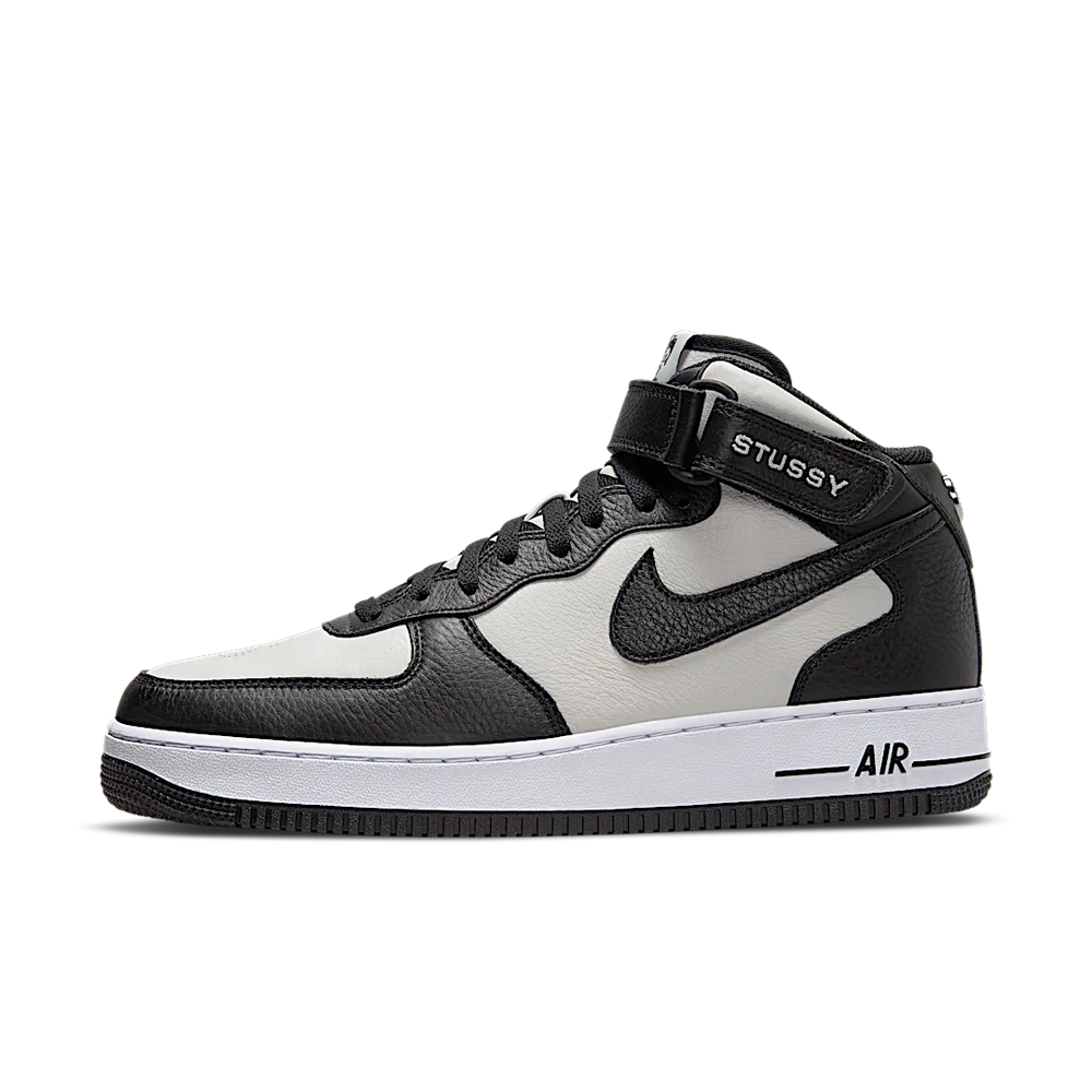 Nike Air Force 1 Mid Stussy Light Bone Black-sneakers-Nike-pikastore.cz