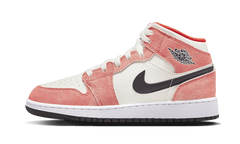 Nike Air Jordan 1 Mid SE Orange Suede (GS)