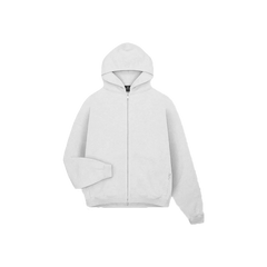 Represent Initial Oversized Zip Hoodie Ice Grey Marl