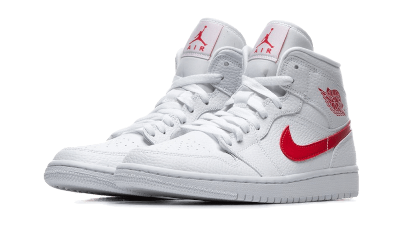 Nike Air Jordan 1 Mid White University Red-Air Jordan-pikastore.cz