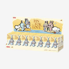 Labubu Pop Mart The Monsters Pin for Love Series Vinyl Plush Pendant (A-M) Sealed Case (14 Blind Box)