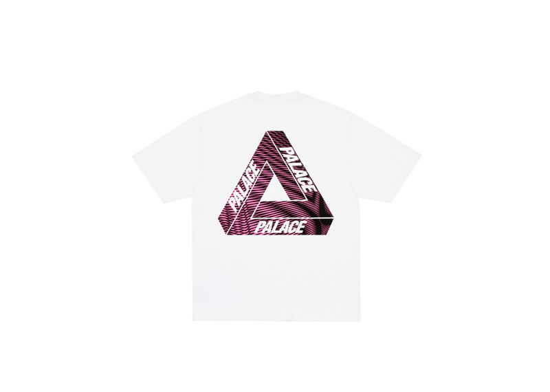 Palace Tri-Vex T-Shirt White/Pink-Palace-pikastore.cz