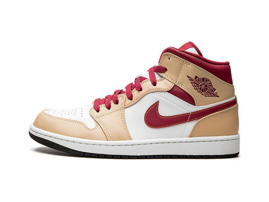 Nike Jordan 1 Mid Light Curry Cardinal