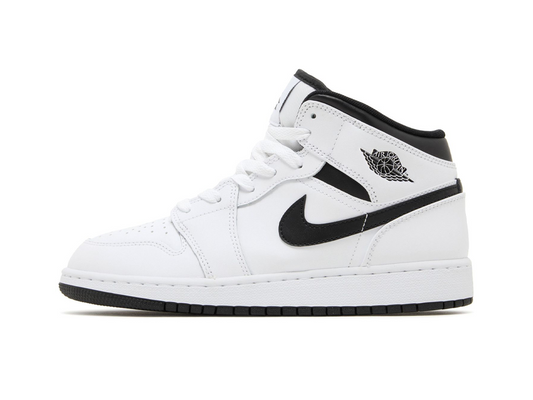 Nike Air Jordan 1 Mid GS White Black