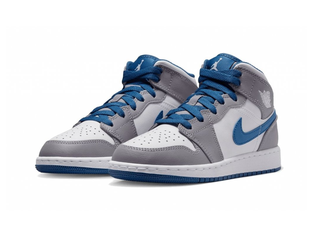 Nike Jordan 1 Mid True Blue Cement (GS)