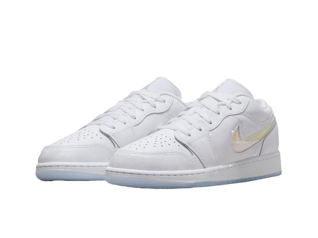 Nike Air Jordan 1 Low SE GS Glitter Swoosh