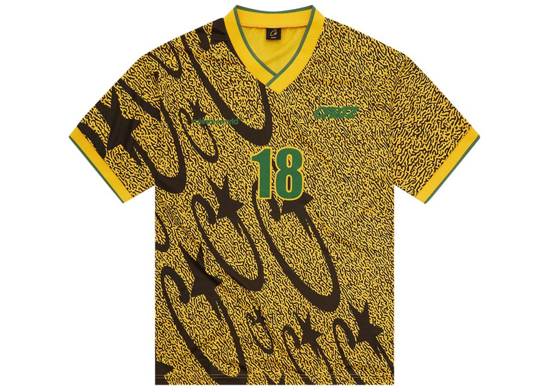 Corteiz Carni Stellations Football Jersey Yellow-Corteiz-pikastore.cz