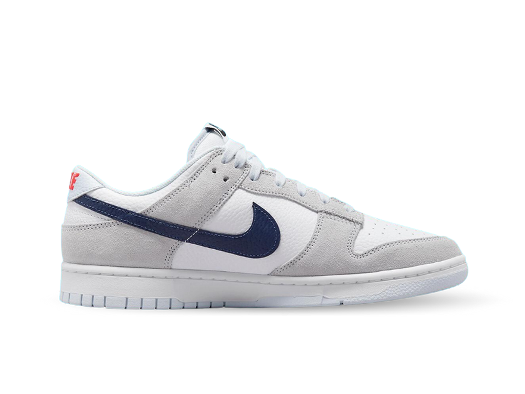 Nike Dunk Low White Grey Navy Aqua Mini Swoosh