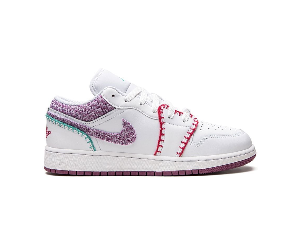 Jordan 1 Low White Light Bordeaux (GS)