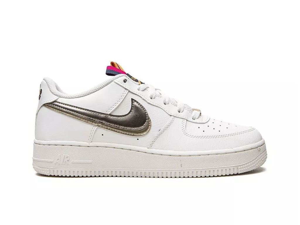 Nike Air Force 1 LV8 Double Swoosh Silver Gold (GS)