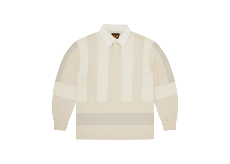 Corteiz Panel Strpez Rugby Shirt Cream-Corteiz-pikastore.cz