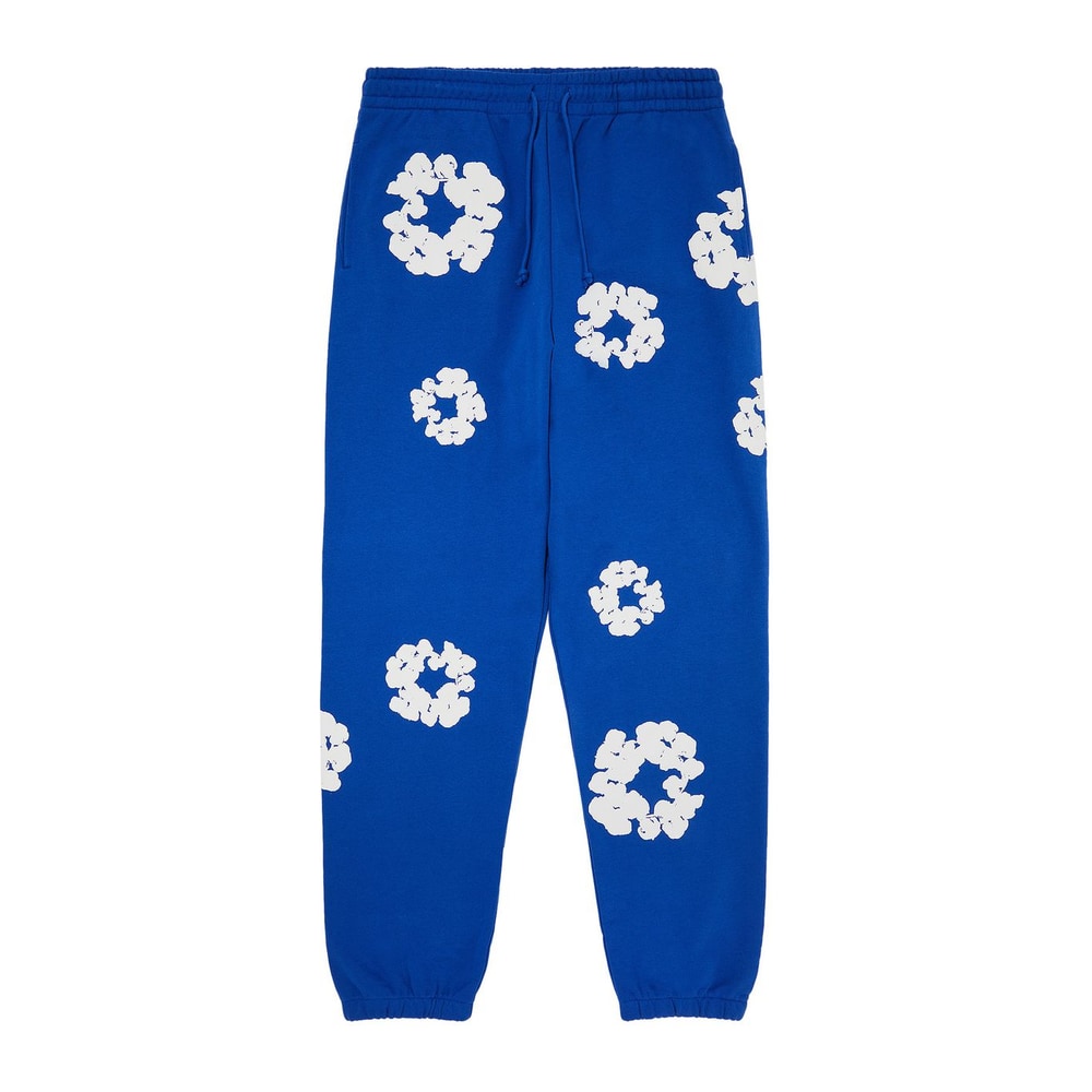 Denim Tears The Cotton Wreath Sweatpants Royal Blue – tepláky – fotka 2 z 2