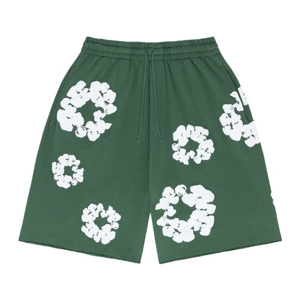 Denim Tears The Cotton Wreath Shorts Green – kraťasy – fotka 2 z 2