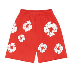 Denim Tears The Cotton Wreath Shorts Red