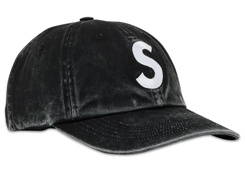 Supreme Pigment Coated S Logo 6-Panel Black-Supreme-pikastore.cz