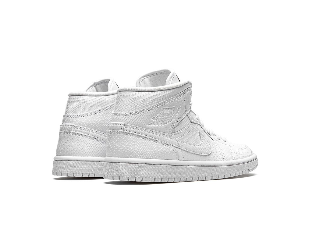 Nike Jordan 1 Mid White Snakeskin (Women's)