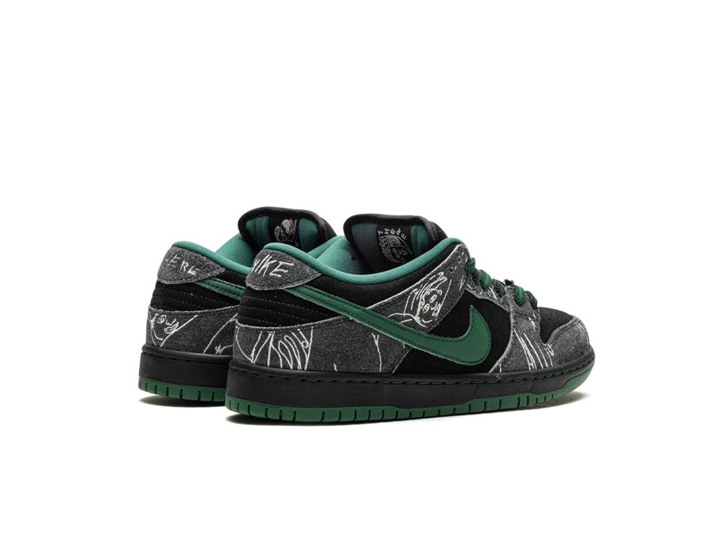 THERE Skateboards x Dunk Low SB Black Gorge Green